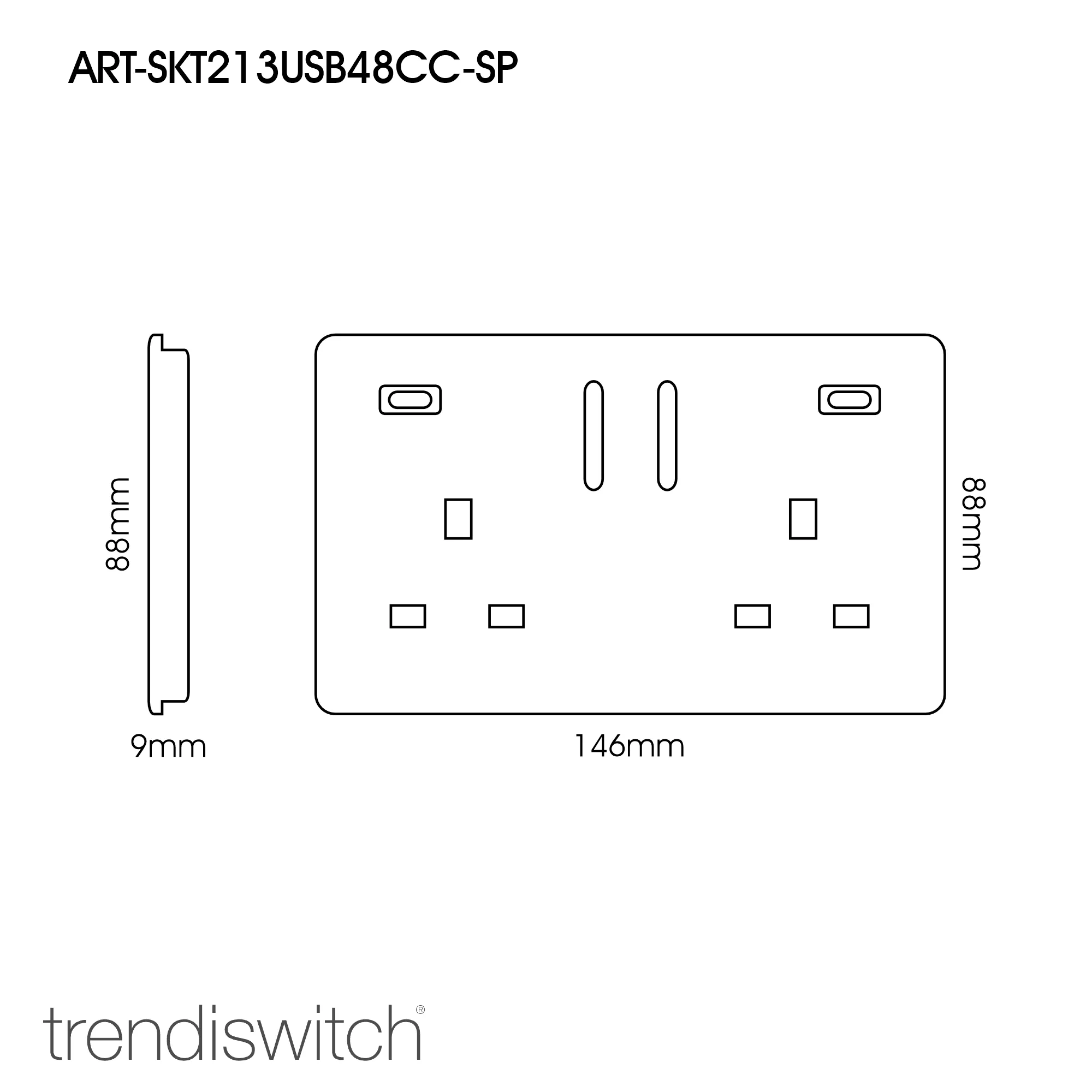 Ice White Wiring Accessories Trendi Decorative Screwless